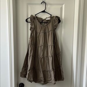 Love Riche Green Tiered Sundress Cap Sleeve